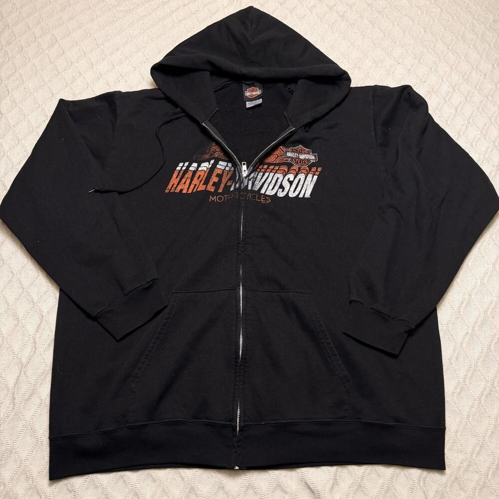 Vintage 2013 Harley Davidson New Hampshire Full Zip Hoodie Size 2XL